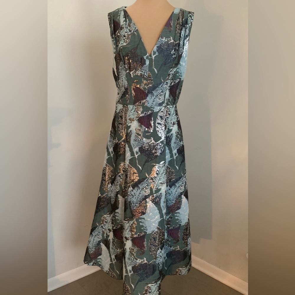 Kay Unger Jacquard Midi Dress
